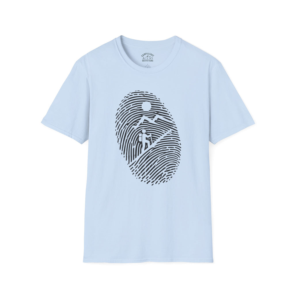 Hiker Fingerprint Mountain T-Shirt