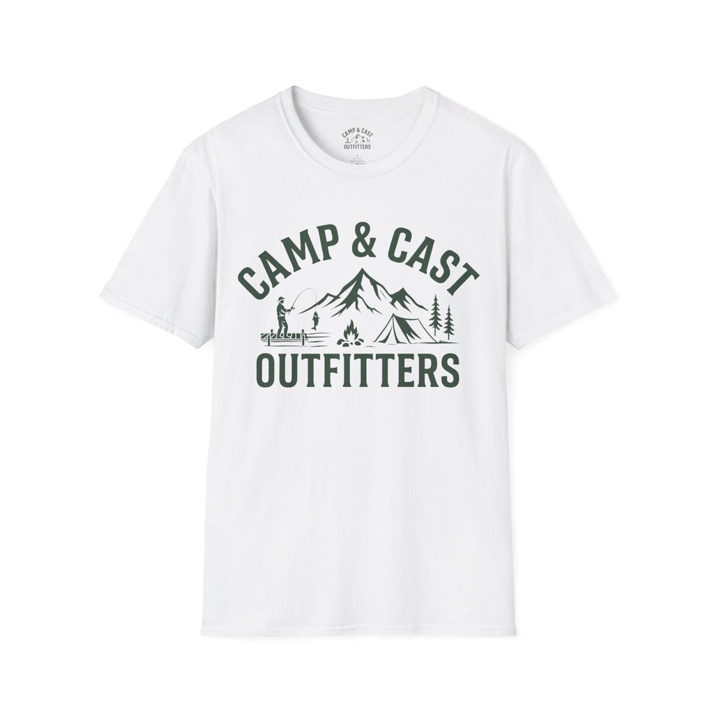 Camping & Fishing T-Shirt | Camp & Cast Outfitters | Outdoor Adventure Tee