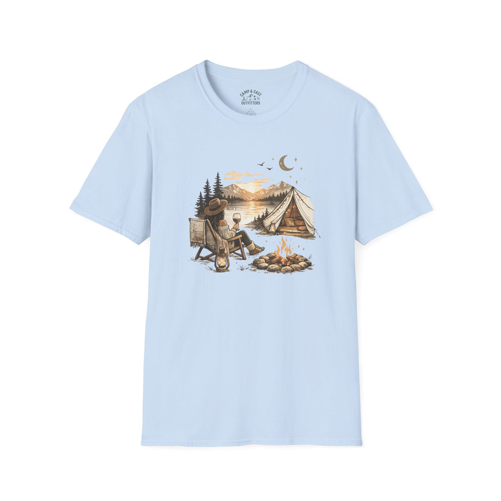 Camping Campfire Scene Outdoor T-Shirt