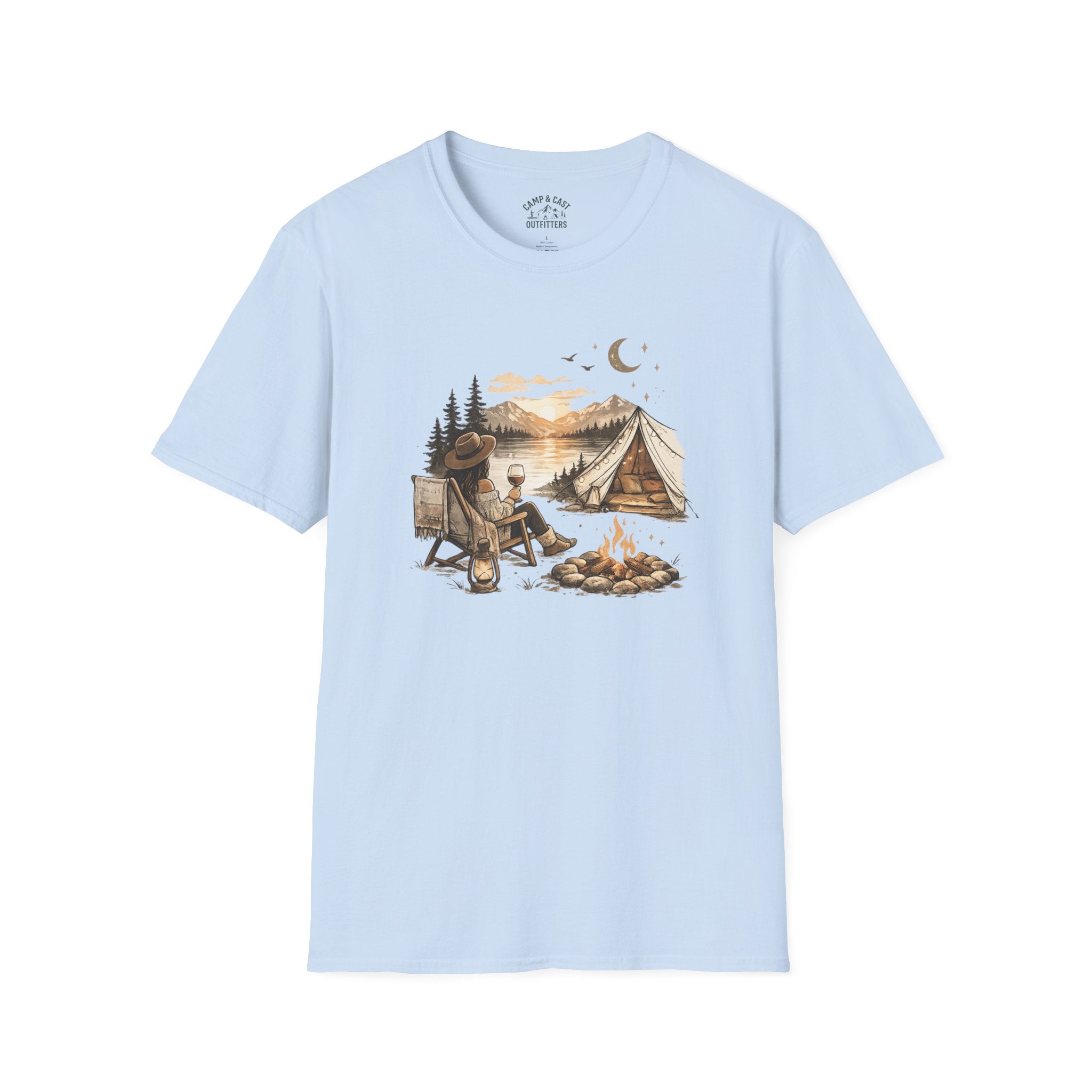 Camping Campfire Scene Outdoor T-Shirt