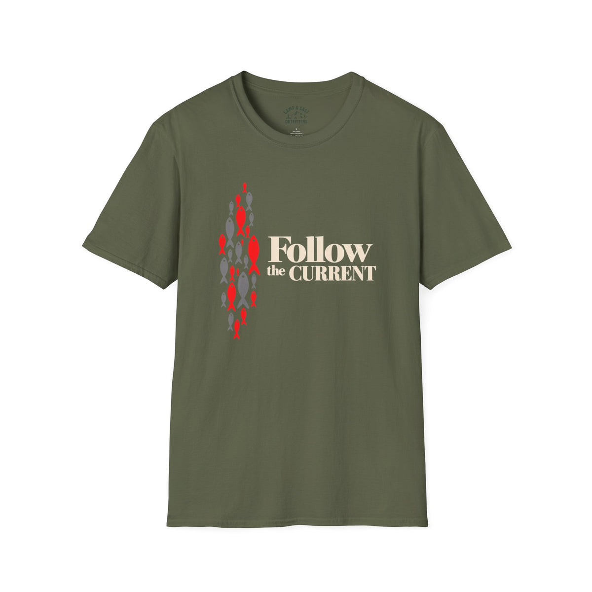 Follow the Current Fish T-Shirt