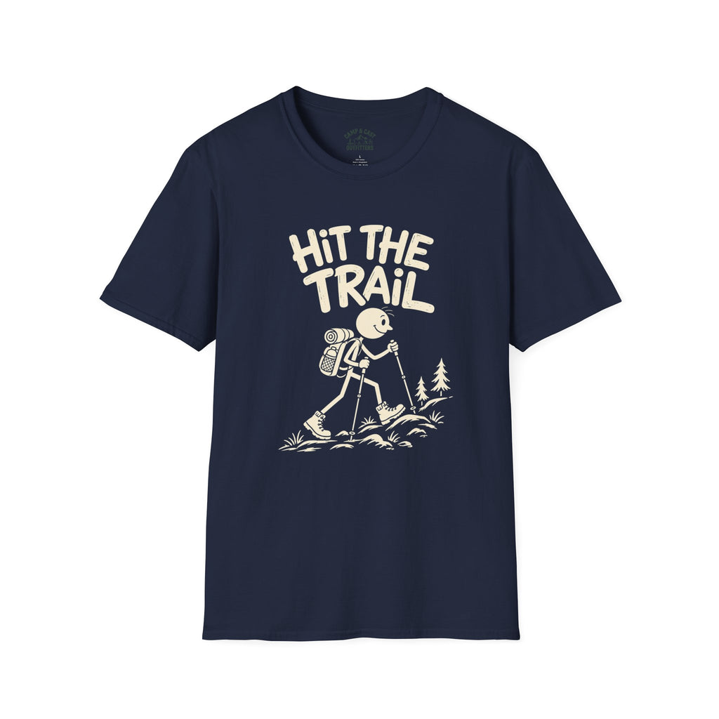 Hit the Trail Cartoon Hiker T-Shirt
