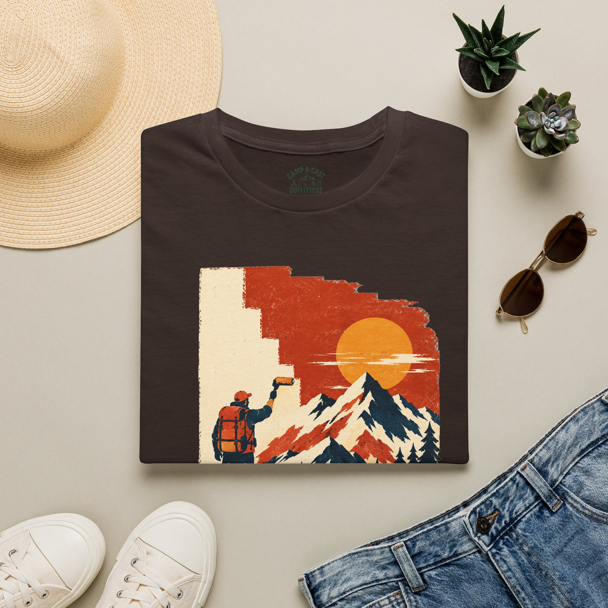 Painting the Mountains Hiker T-Shirt