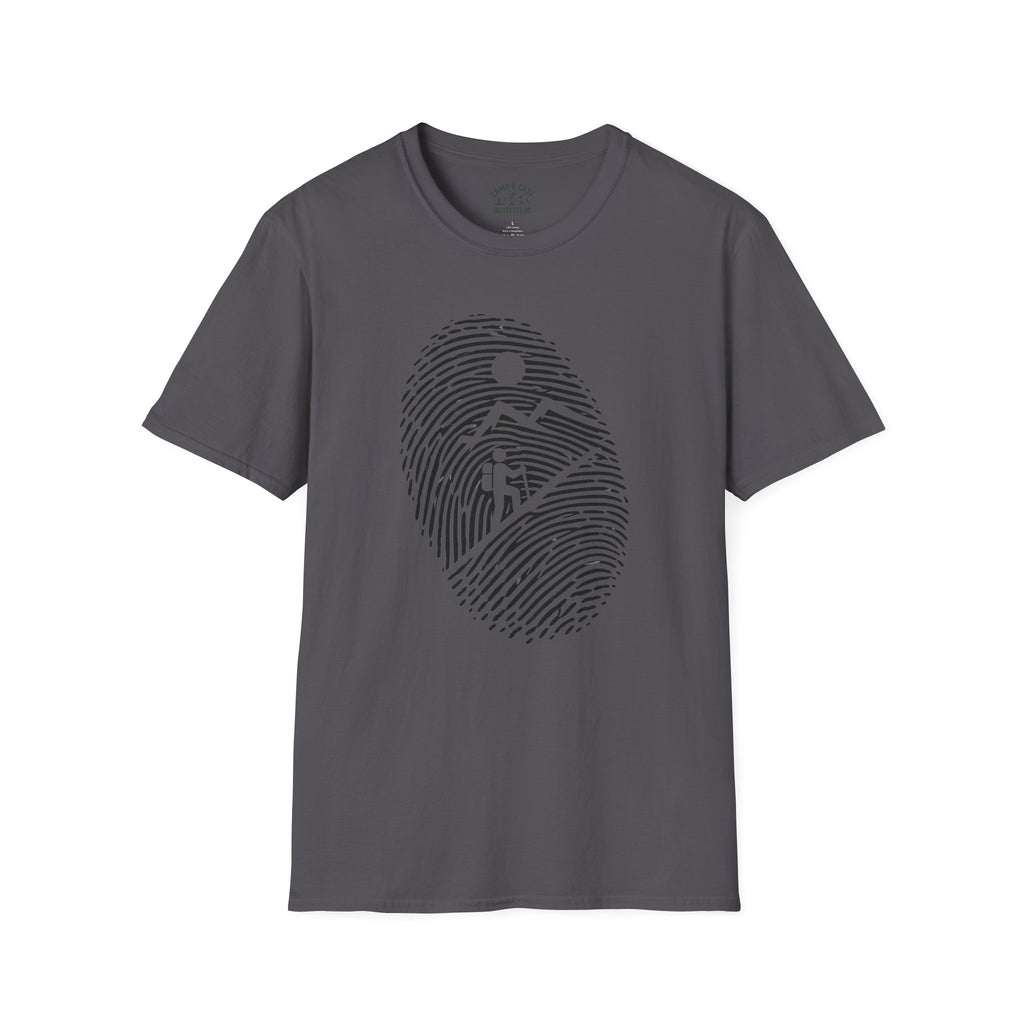 Hiker Fingerprint Mountain T-Shirt