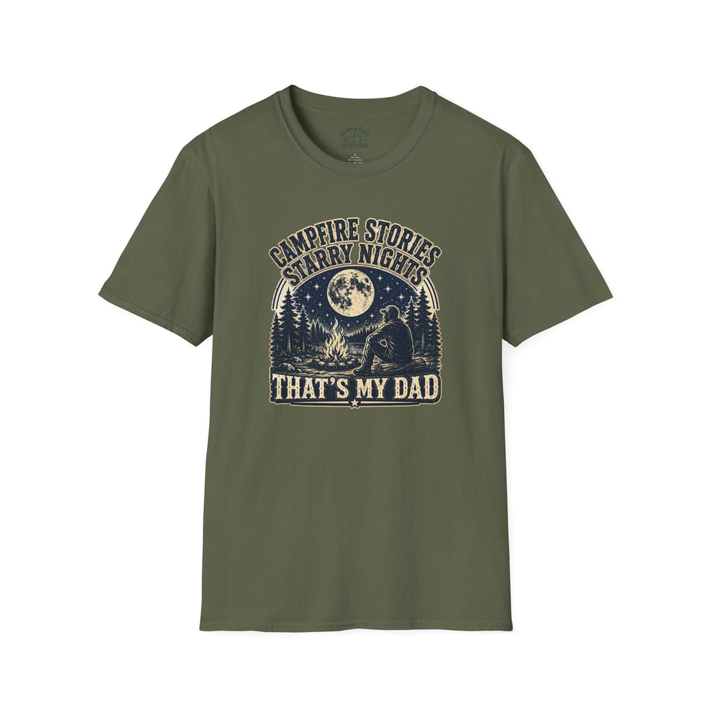 Campfire Stories Starry Night Thats My Dad T-Shirt
