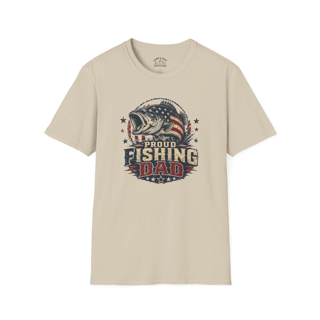 Proud Fishing Dad American T-Shirt