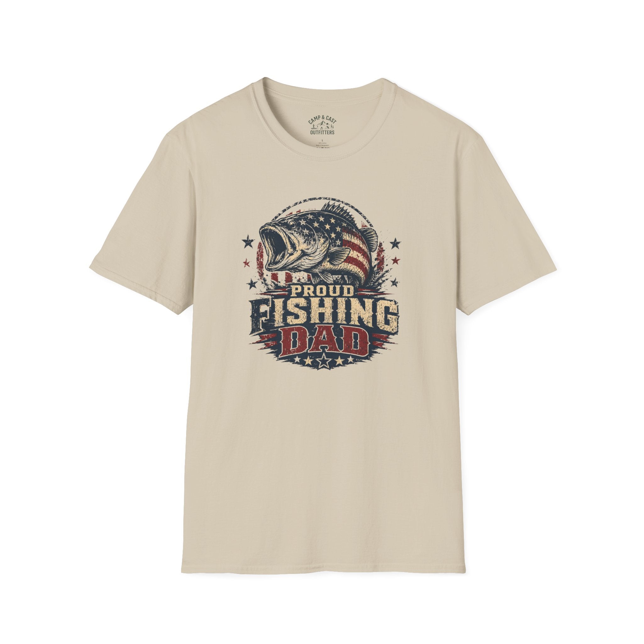Proud Fishing Dad American T-Shirt