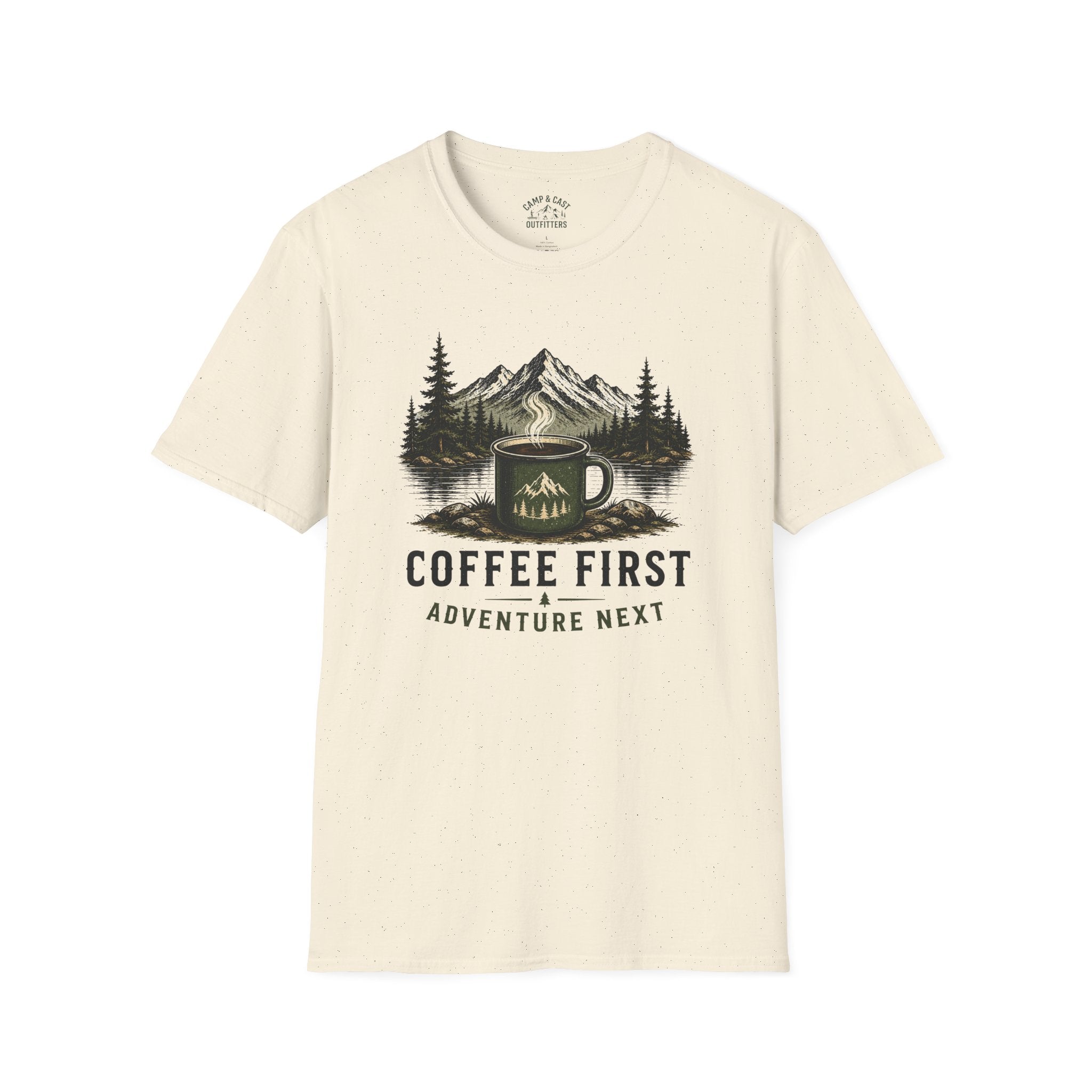 Coffee First Adventure Next T-Shirt