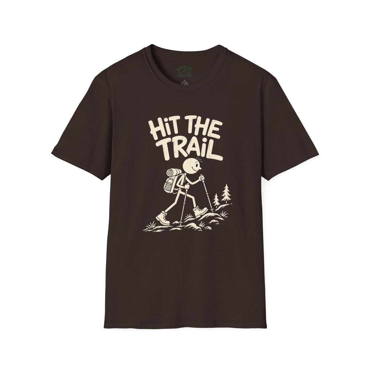 Hit the Trail Cartoon Hiker T-Shirt