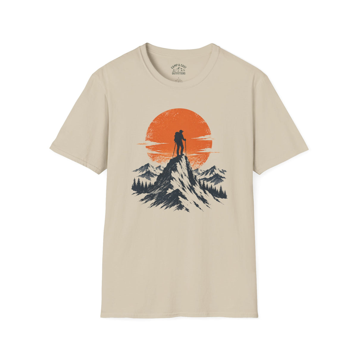 Mountain Peak Hiker Sunset T-Shirt