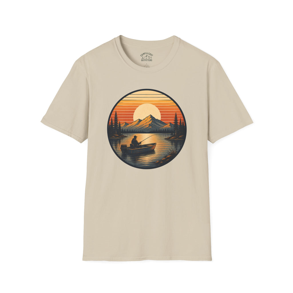 Sunset Fishing Badge T-Shirt