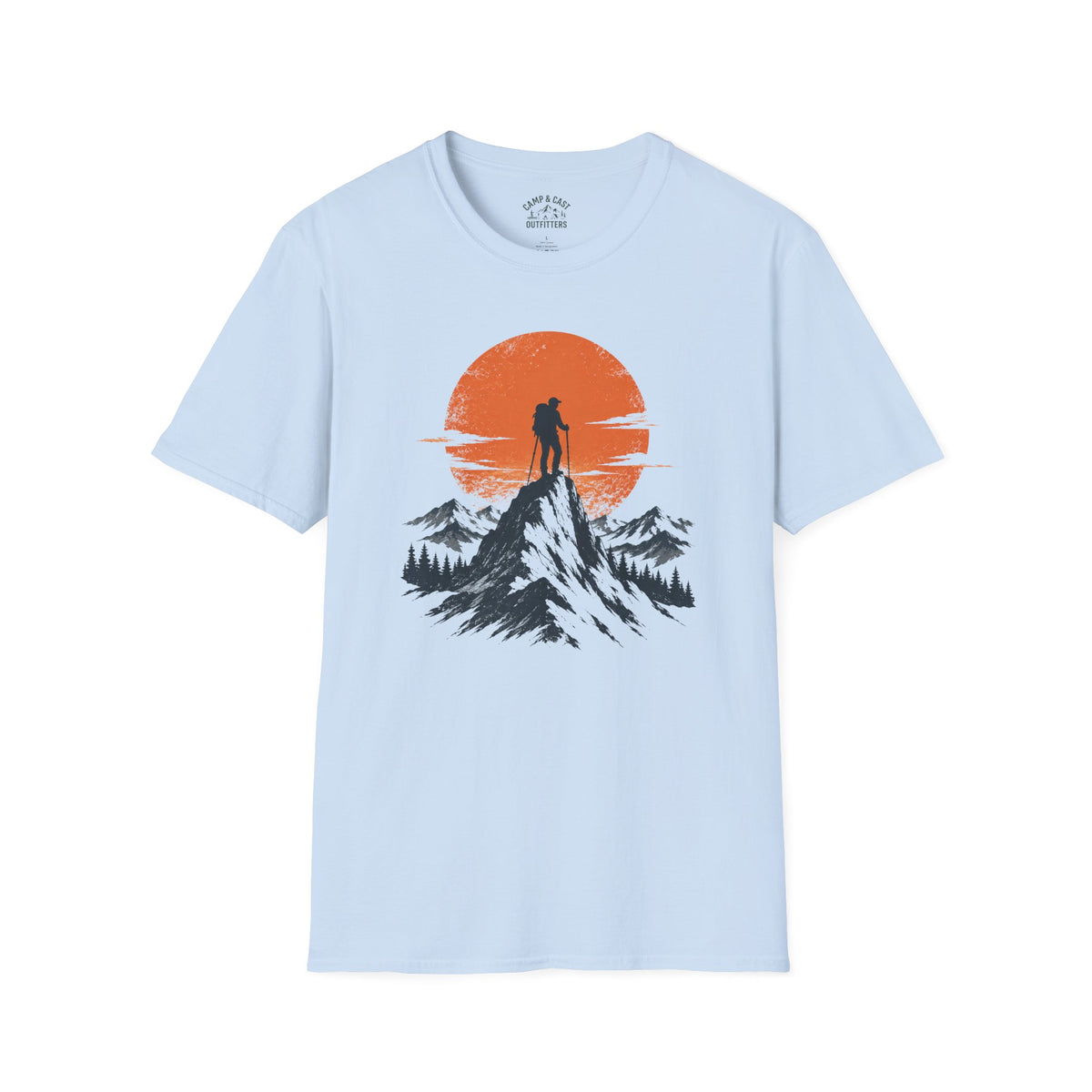 Mountain Peak Hiker Sunset T-Shirt