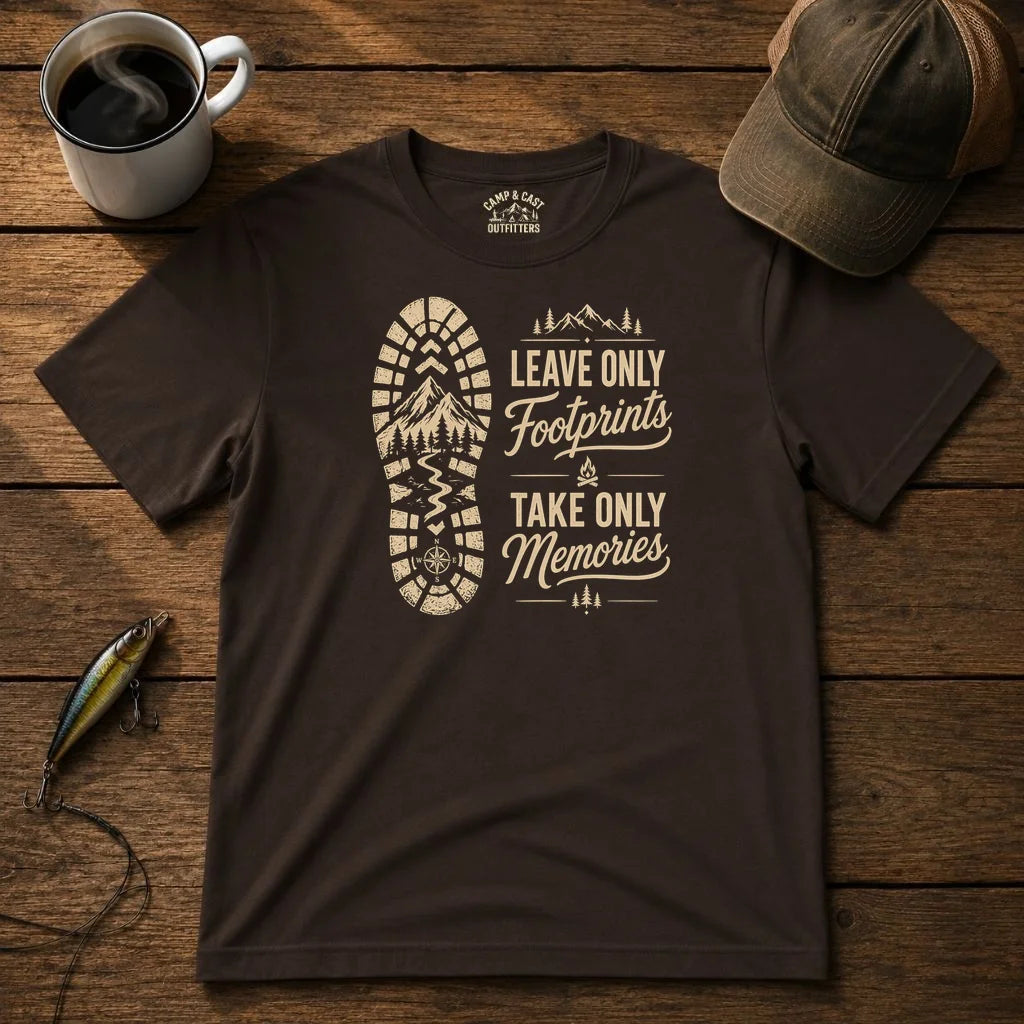 Take Only Memories Leave Footprints Hiking T-Shirt