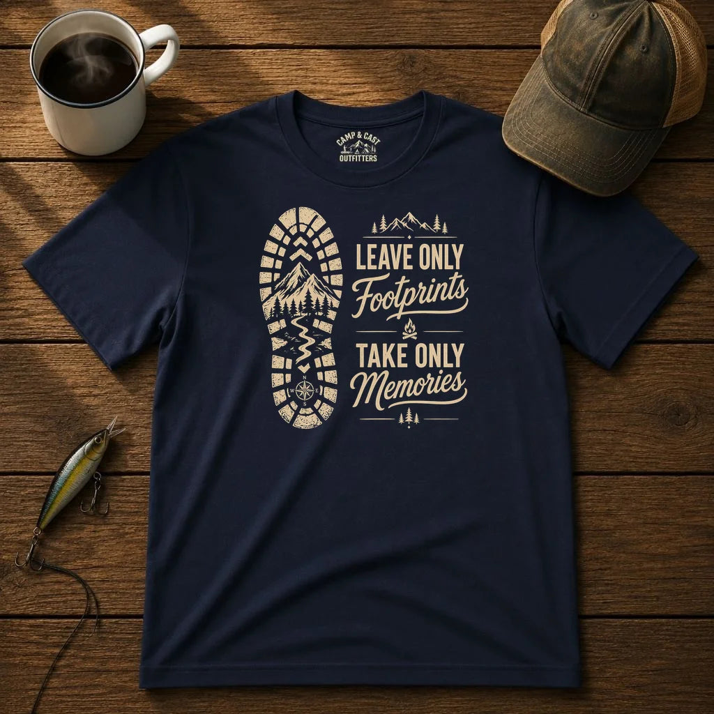 Take Only Memories Leave Footprints Hiking T-Shirt
