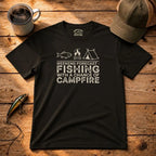 Weekend Forecast Fishing Campfire T-Shirt