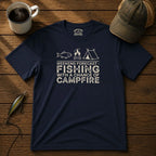 Weekend Forecast Fishing Campfire T-Shirt